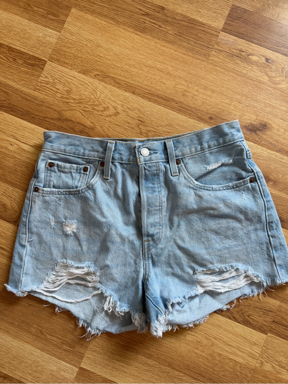 Light Blue Distressed Denim Women’s  by LEVIS
